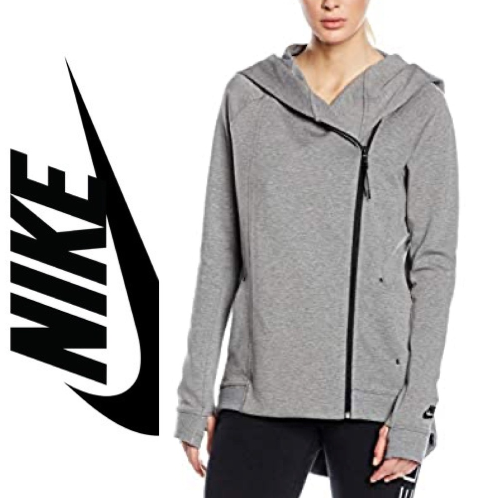 Womens Nike Grey Tech Fleece Poncho Jacket Gem